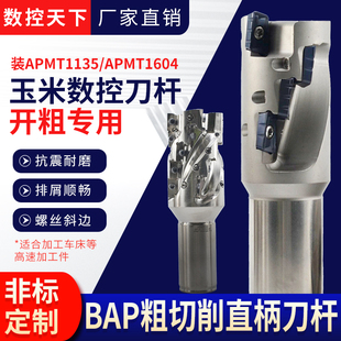 APMT1604 APMT1135 厂家直销BAP粗切削直柄玉米铣刀杆数控刀杆 装