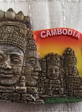 柬埔寨Angkor古迹旅游纪念品伴手礼吴哥窟高棉的微笑磁性冰箱贴