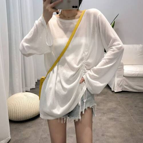 冰丝透气长袖防晒衫夏季薄款宽松