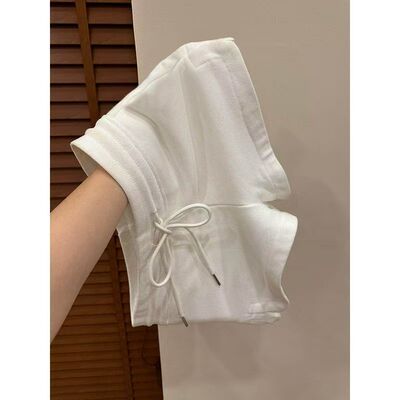 夏季高腰阔腿百搭运动短裤女