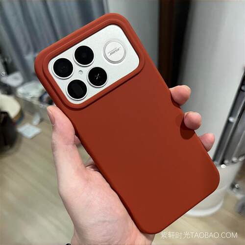 秋冬美拉德棕色适用RealmeNeo7液态硅胶真我GT8pro手机壳Neo8大孔GT7韩系GT6高级感GT5pro肤感防指纹全包防摔