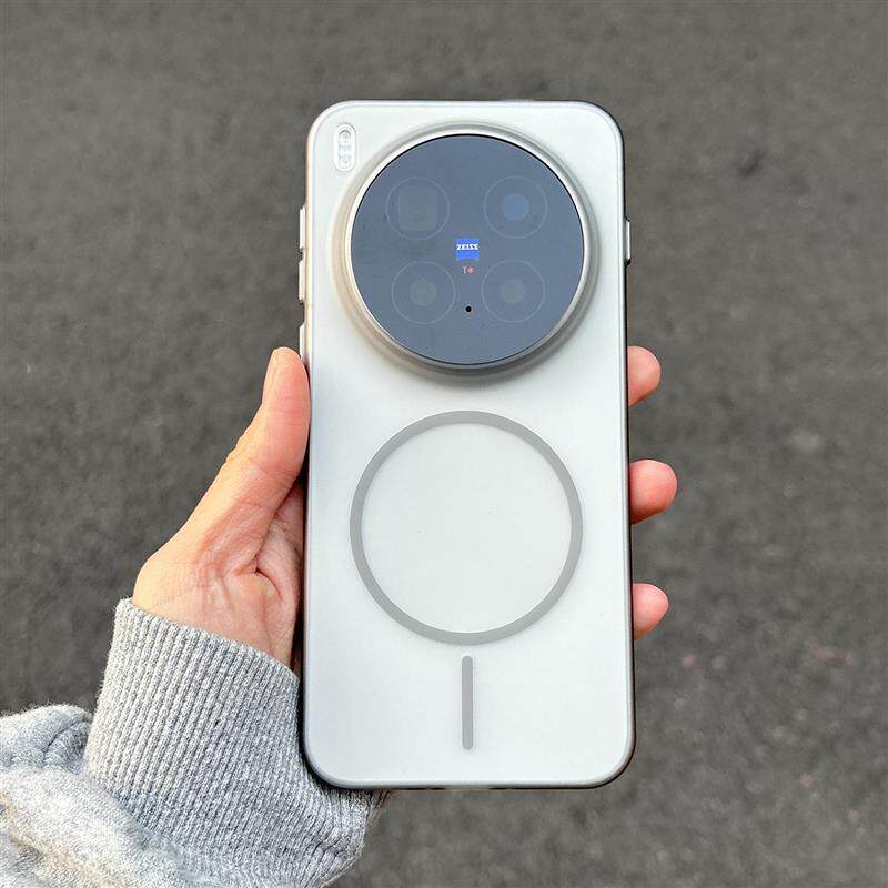 简约冰雾细圈磁吸适用vivoX300手机壳OPPOfindx9新款华为mate80/7
