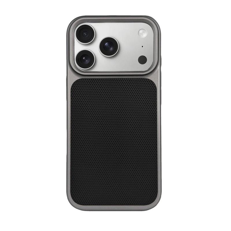 钛黑色立体菱纹防滑秒变手机壳苹果Air适用17promax金属漆灰iPhone16轻薄小米15电镀14/13promax钻纹全包轻奢