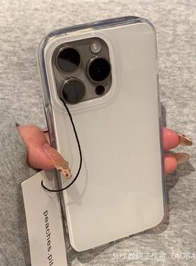 ins果冻白色双层IMD光面适用小米Turbo4红米note14/13pro+手机壳1