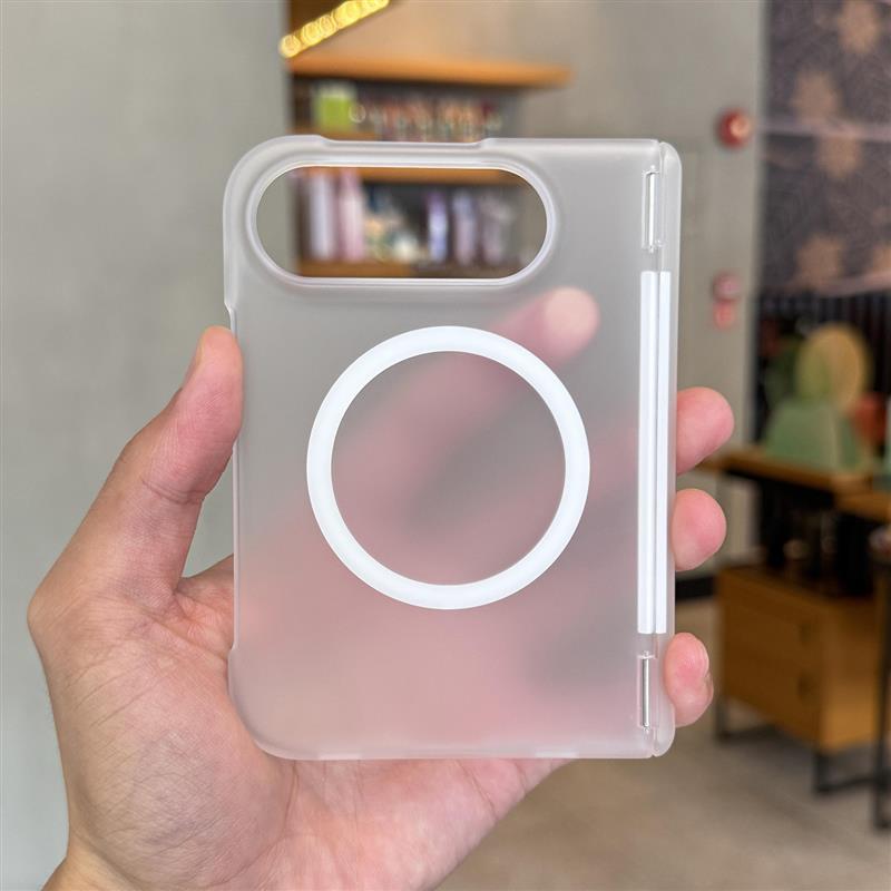 苹果Ultra磁吸冰雾磨砂透明硬壳超薄裸机感iPhone ultra适用苹果fold折叠屏阔直板保护套亚克力硬百搭高级感+