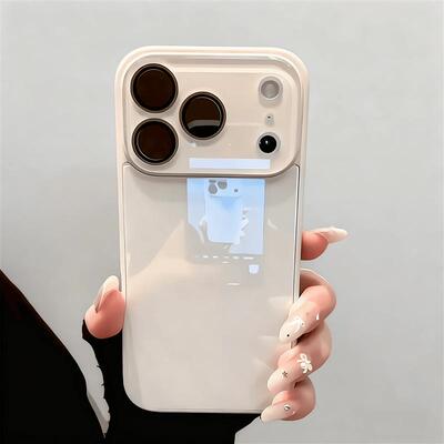 马卡龙冰感玻璃高级奢华适用苹果17proamx手机壳iPhone16/15Pro新