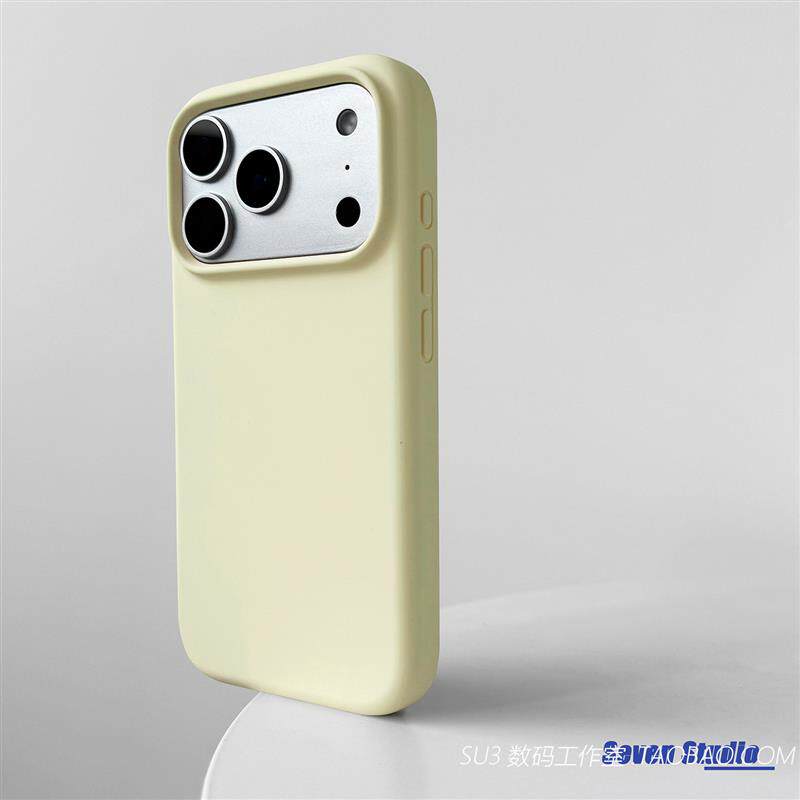 奶黄色肤感磨砂适用iPhone16plus苹果17promax手机壳Air液态硅胶15plus简约14全包13厚防摔12pro网红春夏大孔