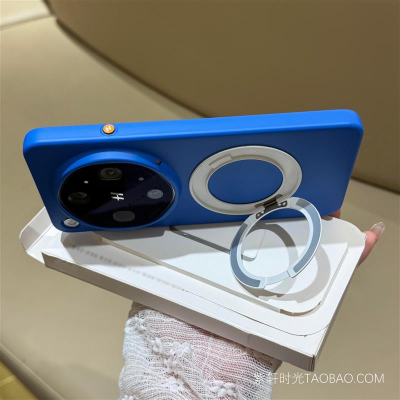 克莱因蓝色360度旋转磁吸支架适用oppoFindx9pro软边Findx9ultra手机壳vivoX300S防摔X300Ultra保护套iQOO15