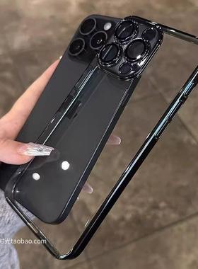 电镀黑色边框适用Realme真我GT7pro手机壳GT6软硅胶gtneo5/6se全