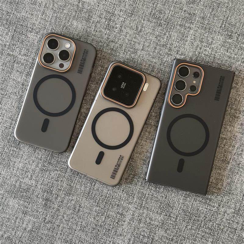 柔纱黑色磁吸iphone16promax适用三星S25/s24Ultra手机壳小米17pr