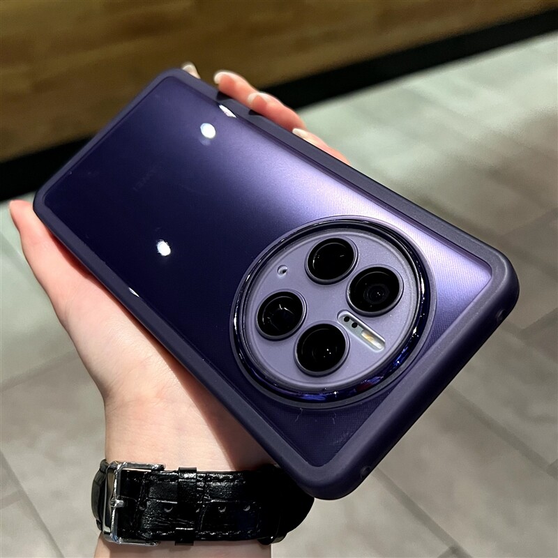 适用小米13ultra手机壳13pro高级感全包镜头膜黑色边框透明葡萄紫