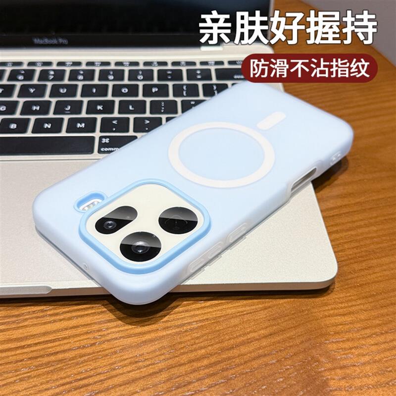 天空蓝色磨砂果冻二合一适用OPPOFindX9Pro手机壳findx8s+简约x7u