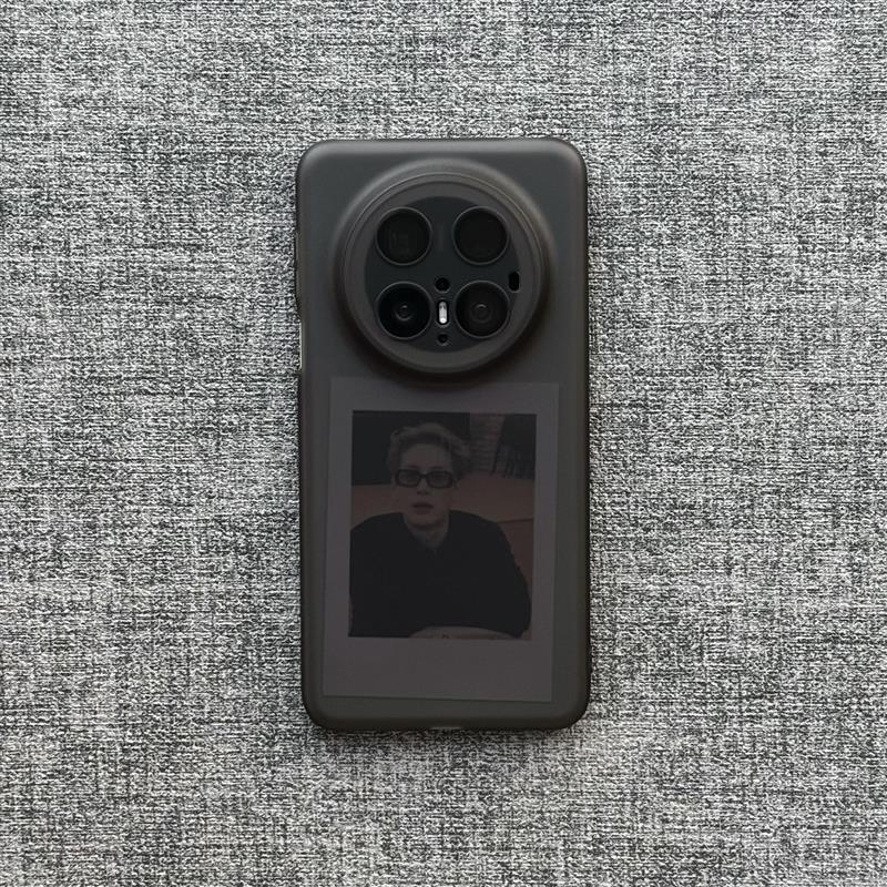 必冲极薄磨砂钛灰色硅胶适用小米15/14手机壳防指纹华为mate70/60pro金属独立按键Pura80隐形抗黄