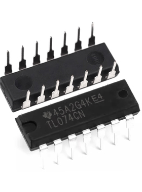 TL074CN 直插DIP-8 四通道 3MHz JFET输入通用运算放大器芯片IC