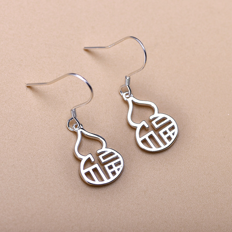 999纯银耳环足银树叶子葫芦福袋女气质时尚百搭优雅简约仙防过敏,饰品/流行首饰/时尚饰品新,耳环,淘宝优惠券,粉丝福利购,淘宝优惠卷