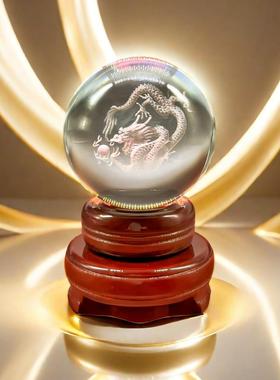 风生水起水晶球摆件招财