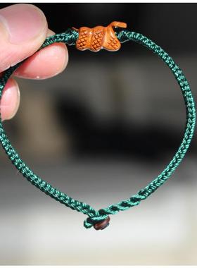 手链桃木绿色蛇年十二生肖