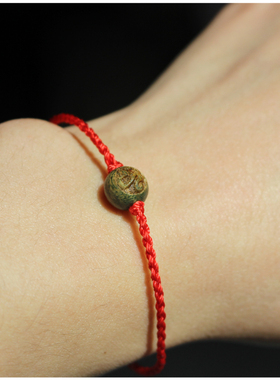 超细红绳手链绿色十二生肖三合六合蛇鼠牛虎兔马龙羊猴鸡狗猪绿