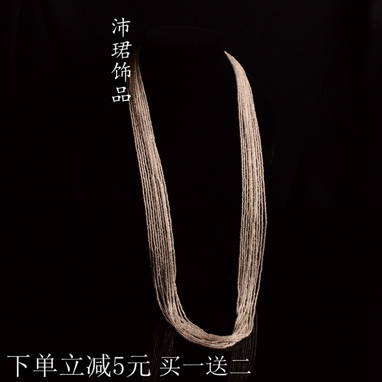热夏至未至华丽流苏长款毛衣项链日本进口灌银米珠多层高个子配饰在类目 饰品/流行首饰/时尚饰品新, 项链中 - 来自Buy2taobao.com提供专业的淘宝代购服务