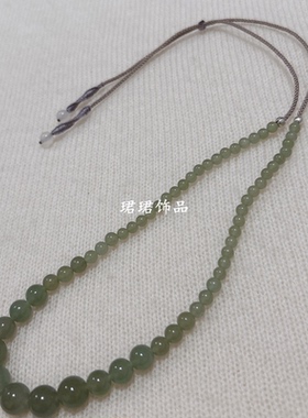 福利款饰品遮甲状腺术后疤痕天然和田玉抽绳设计女款项链自由调节