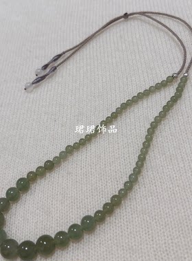 福利款饰品遮甲状腺术后疤痕天然和田玉抽绳设计女款项链自由调节