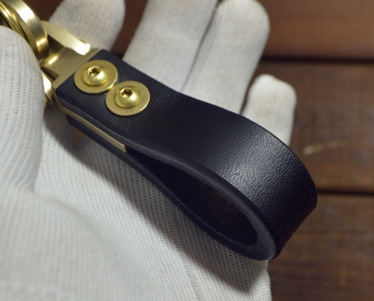 复古纯手工植鞣头层牛皮加厚美鞍黄铜钥匙扣汽车遥控器钥匙链