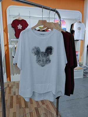 清仓雅可女T恤莫代尔短袖圆领休闲时尚女装正品2025夏新款25691