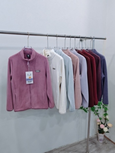 2025秋冬浩扬泰迪绒外套女士立领开衫拉链加厚外穿保暖上衣3302