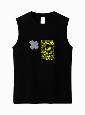 sex pistols clash 冲撞朋克乐队贴纸印 个性无袖坎肩背心T shirt