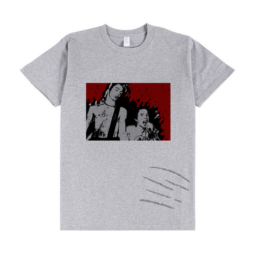 sid vicious johhny rotten刀割做旧破洞朋克乐纯棉无袖坎肩背心T
