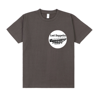 led zeppelin齐柏林飞艇摇滚动物圆标胶印复古厚实纯棉短袖圆领T
