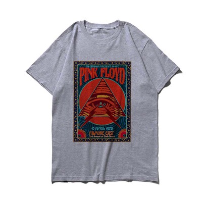 平克乐队pinkfloyd透气印染欧美朋克前卫迷幻摇滚艺术做脏做旧T恤