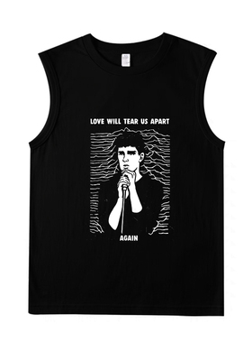 joy division love will tear us apart 摇滚纯棉短袖T恤背心坎肩
