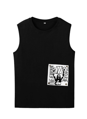 ozzy osbourne黑色安息日重金属摇滚音乐纯棉无袖坎肩背心T恤