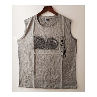 万能青年旅店 万青 采石 喷墨印花摇滚个性男女多色复古坎肩背心