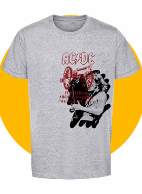 acdc-angus-young硬摇滚闪电印花男女印花短袖T恤