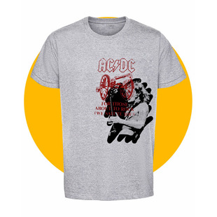 acdc-angus-young硬摇滚闪电印花男女印花短袖T恤