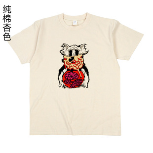 音速青年 sonic youth underground punk 涂鸦印花纯棉T体恤衫