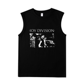 快乐分裂复古照片印花后朋克暗黑男女纯棉短袖 joy division 背心