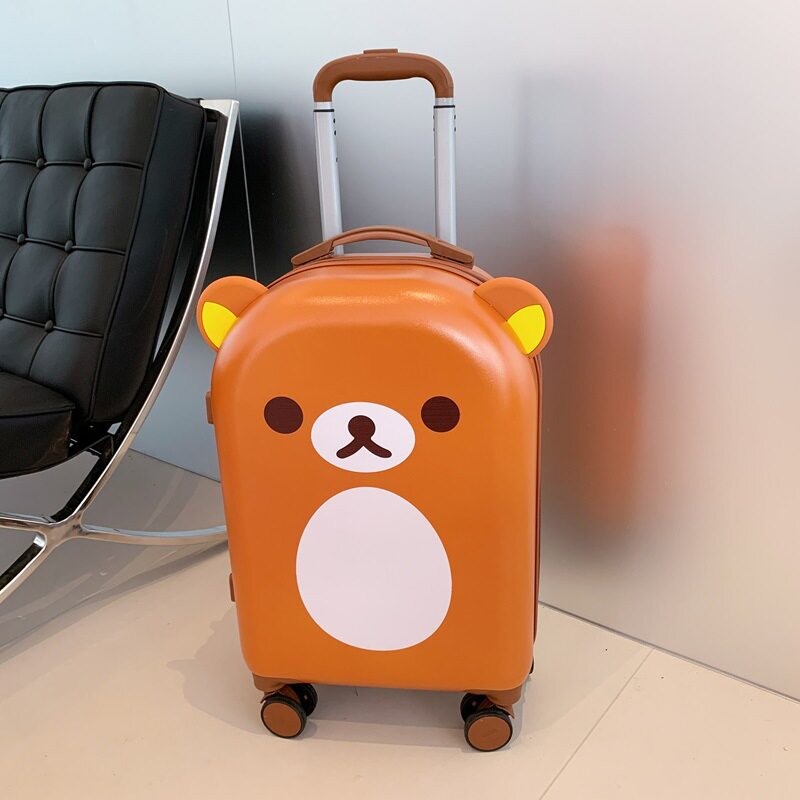 新款登机旅行箱子母套装20寸行李密码儿童拉杆男女小孩学生轻松熊
