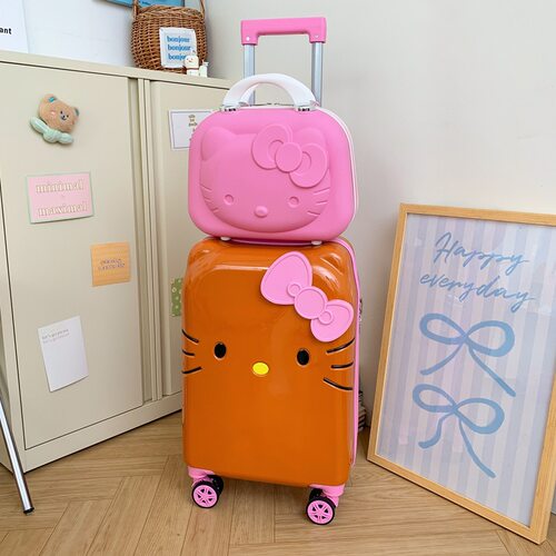 儿童行李子母箱20寸拉杆旅行男女孩小型学生Hello Kitty凯蒂猫KT