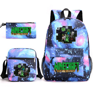 minecraft我的世界游戏周边男女孩双肩背包高中小学生书包青少年