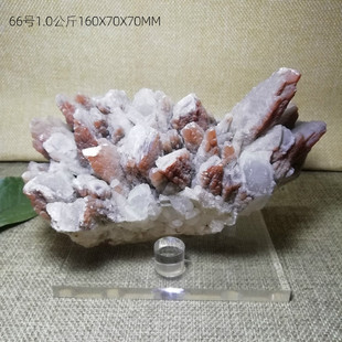L66天然羽毛状方解石 矿石原石晶簇摆件 矿物标本
