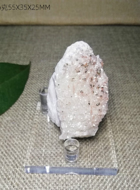 N06天然方解石原石 矿标 硫铁矿矿石 黄铜矿 矿物晶体  Calcite