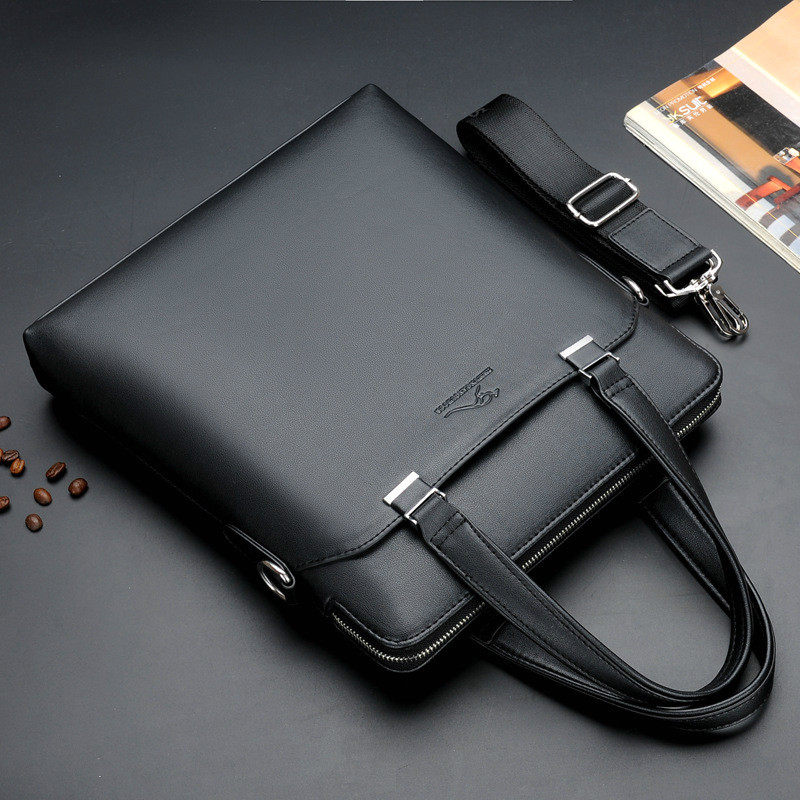 2024新款手提包男款手拿竖款公文包男士商务文件包斜挎包单肩包包