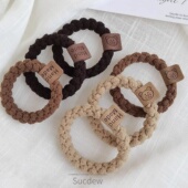 可爱时尚 毛绒丸子头小肠发圈头饰简约皮筋女扎头高弹力耐用头绳