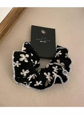 简约碎花大肠发圈日韩高级感百搭绑头发网红发绳ins气质头绳发卡