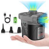 USB锂电池电动充气泵蓄电池电动打气 户外充气船床水池充抽气工具