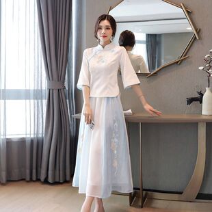 2023新款汉服女中国风伴娘服民国风女装成人简约古风汉服改良日常