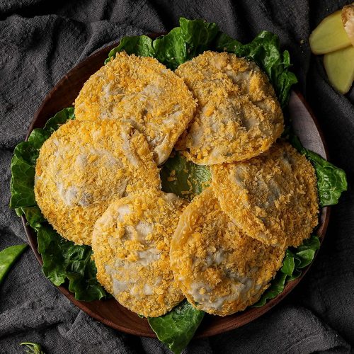 菜菜海鲜  墨鱼扇贝饼  250G/10个 小火炸金黄即可
